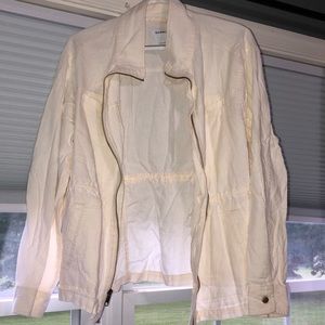 Womens linen utility jacket